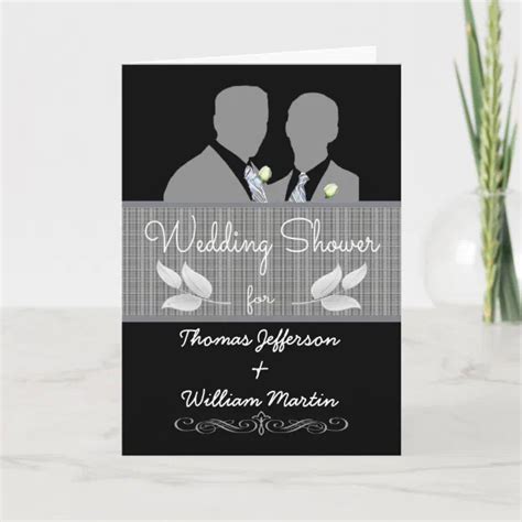 Custom Gay Wedding Shower Invitation Zazzle