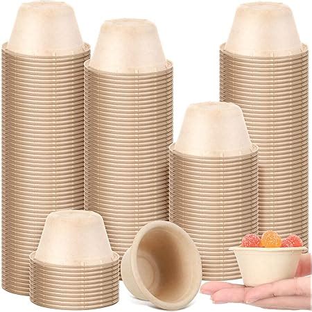 Amazon LeonBach 100 Pack 2oz Natural Bagasse Fiber Cups Tasting