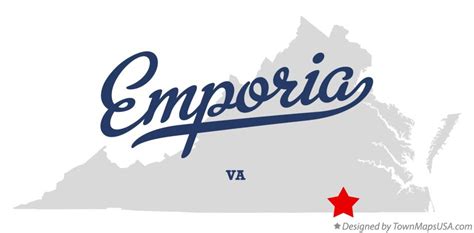 Map of Emporia, VA, Virginia