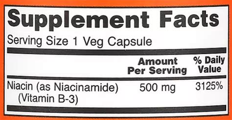 Ниацинамид, витамин В-3, Niacinamide, Now Foods, 500 мг, 100 капсул ...