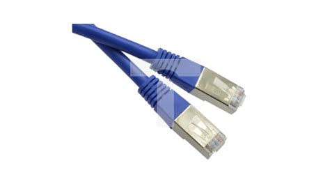 Patchcord FTP Kat 5e Kabel Sieciowy LAN 2x RJ45 Linka Niebieski 2m 40