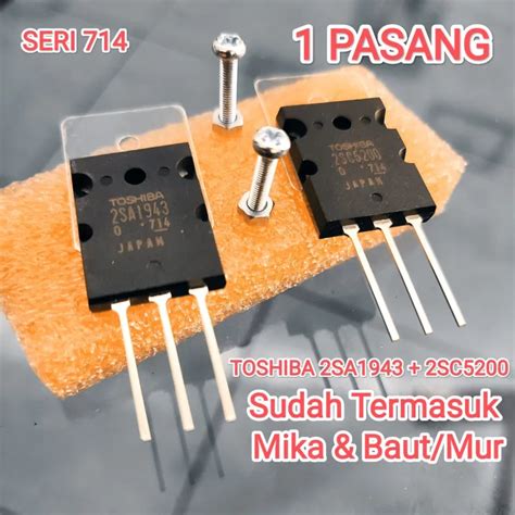 1 Set TOSHIBA 2SA1943 2SC5200 LOT 714 MIKA DAN BAUT MUR