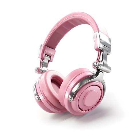 Premium Ai Image Pink Headphone Isolated On White Background