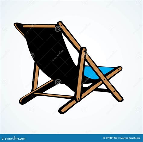 Silla De Playa Dibujo A Pulso Del Vector Ilustraci N Del Vector