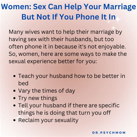 Women Sex Is A Way To Work On Your Marriage But Not If You Phone It In