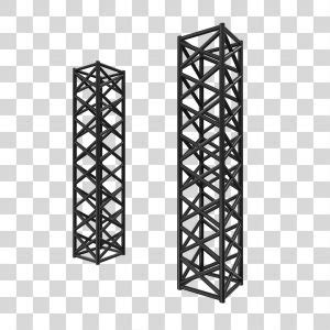 Estrutura Metálica Barras Elemento 3D Para Composição PNG Transparente