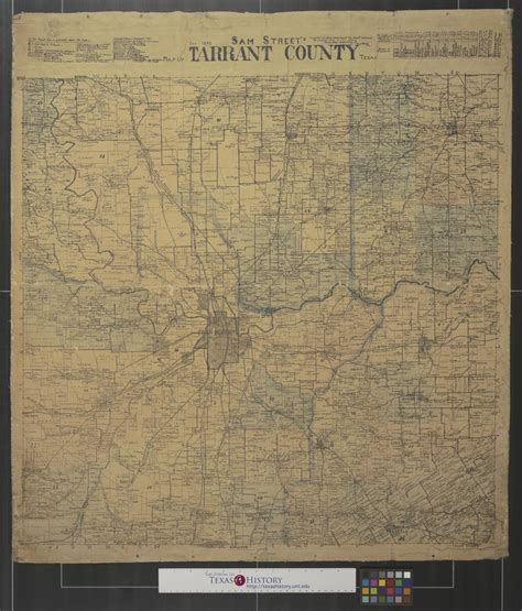 Sam Street S Map Of Tarrant County Texas Side 1 Of 2 Magnified