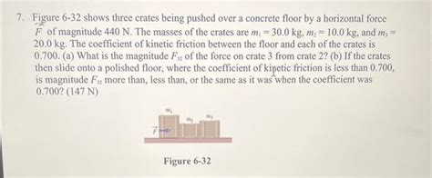 Solved Figure Shows Three Crates Being Pushed Over A Chegg