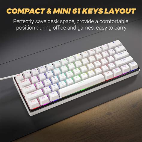 KEMOVE Snowfox DK61 60 Hot Swappable Mechanical Gaming Keyboard With 3000mAh Battery RGB