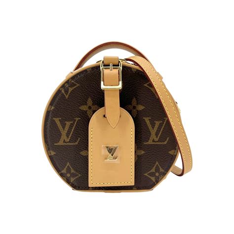 Louis Vuitton Mini Boite Chapeau 兩用斜背圓餅包m44699 棕 Lv路易威登 Yahoo奇摩購物中心