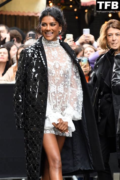 Simone Ashley Looks Hot In A See Through Dress While Attending The Valentino Womenswear Show In