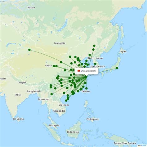 Shanghai Destinations Routes Airport Information