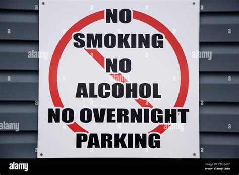 Prohibitions Sign At Bill Pretty Memorial Playground In Dildo Newfoundland Labrador Canada