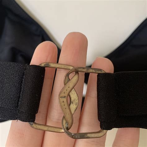 Tigerlily Black Bikini Top Clasp Back Size Depop