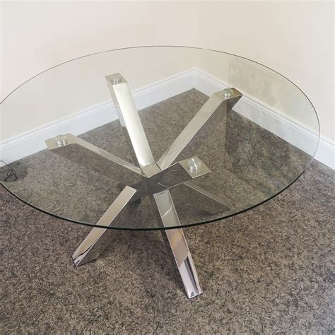 Glass Round Dining Table - Charlotte's Interiors
