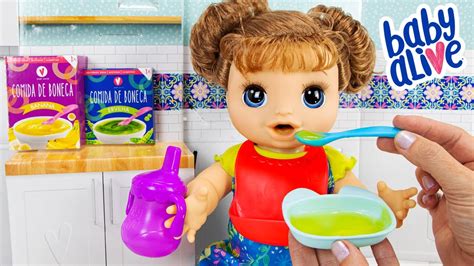 BABY ALIVE COMENDO PAPINHA Baby Alive Bebê Comidinha Feliz YouTube