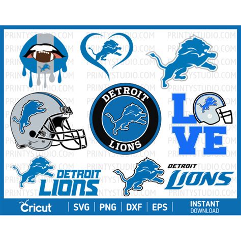 Detroit Lions SVG Cut Files, Detroit Lions Logo Svg, Clipart | Inspire ...