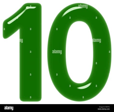 Numeral 10, ten, isolated on white background, 3d render Stock Photo ...