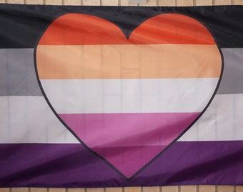 Ace Lesbian Flag Etsy