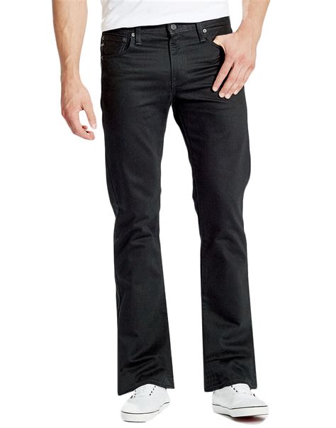 Levis® 527 Retro Mens Slim Boot Cut Denim Jeans In Black Rinse