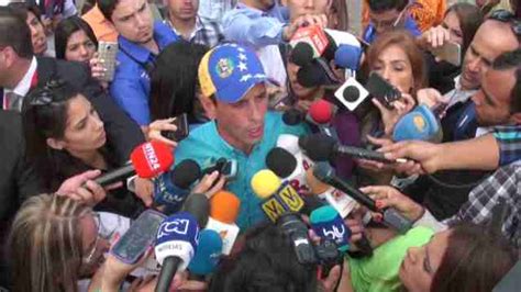 Henrique Capriles Los Venezolanos No Queremos Una Guerra V Deo