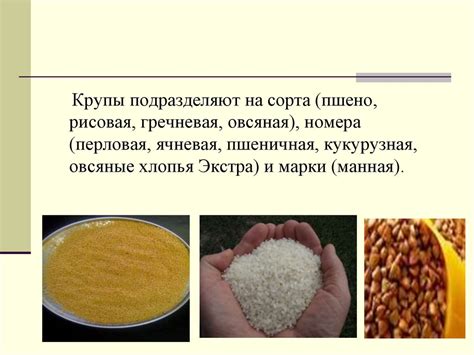 Крупа. Производство крупы - презентация онлайн