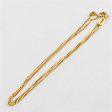 18 Karat Yellow Gold Curb Chain Necklace Ebth