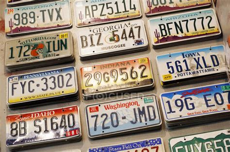 Usa Arizona Flagstaff Downtown License Plates From Different