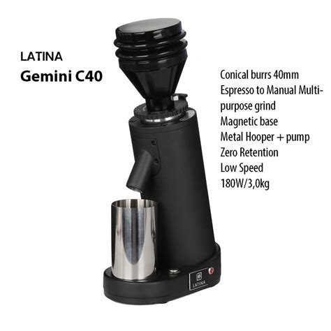 Jual Latina C Gemini Espresso Manual Brew Coffee Grinder Gilingan Kopi Connical Burrs Mm