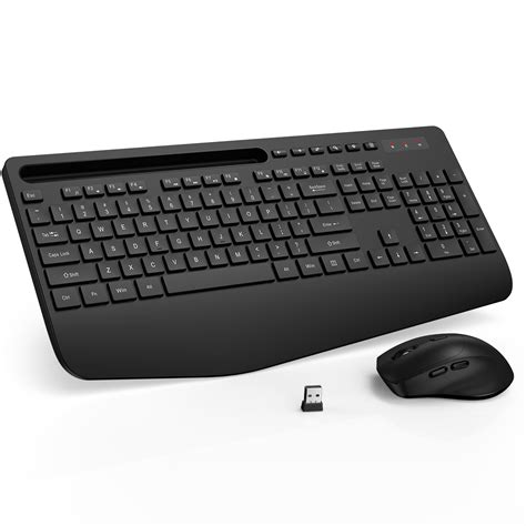 Wireless Keyboard And Mouse Combo 24g Full Sized Ergonomic Computer