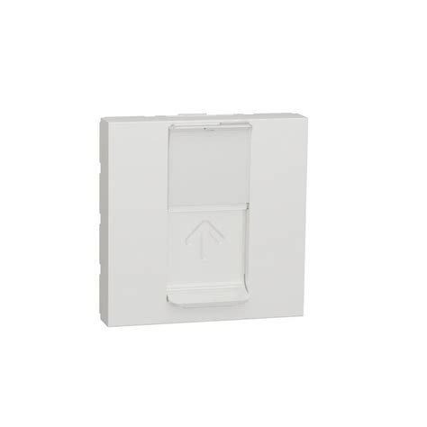 2-Modul RJ45 Keystone-Platte in Polarweiß New Unica