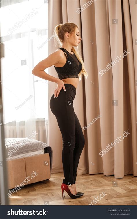 Beautiful Blonde Girl Sexy Business Suit Stock Photo 1125414545 Shutterstock