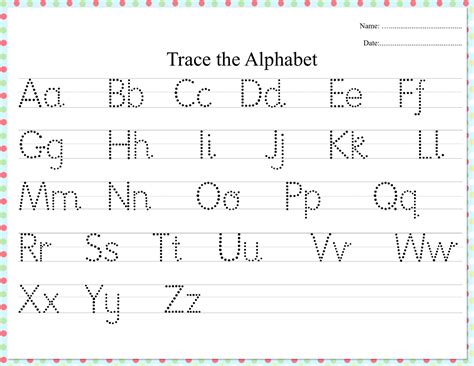Dotted Letters To Trace