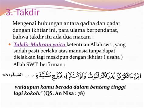 Qada Dan Qadar Ppt