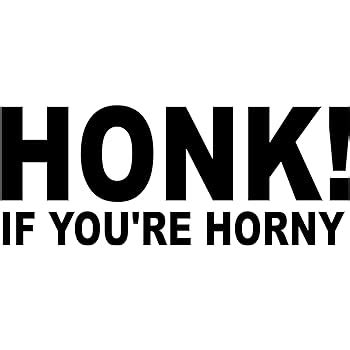 Honk If Your Horny Funny Bumper Sticker Car Van Bike Sticker Decal Free