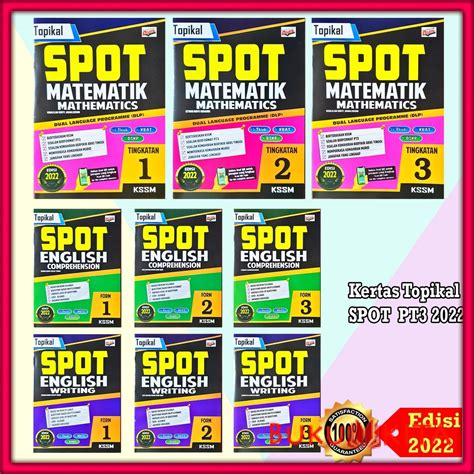 Buku Latihan Topikal Spot Pt Kssm Edisi Sains Matematik