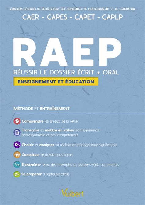 RAEP Enseignement et éducation - Dossier et entretien | Vuibert.fr