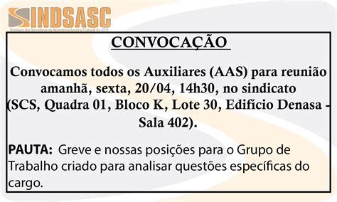 Convoca O Reuni O Auxiliares Aas