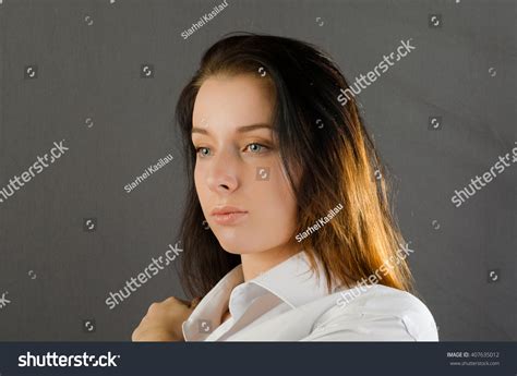 Beautiful Woman Portrait Nude Shoulders Female Stock Photo Edit Now