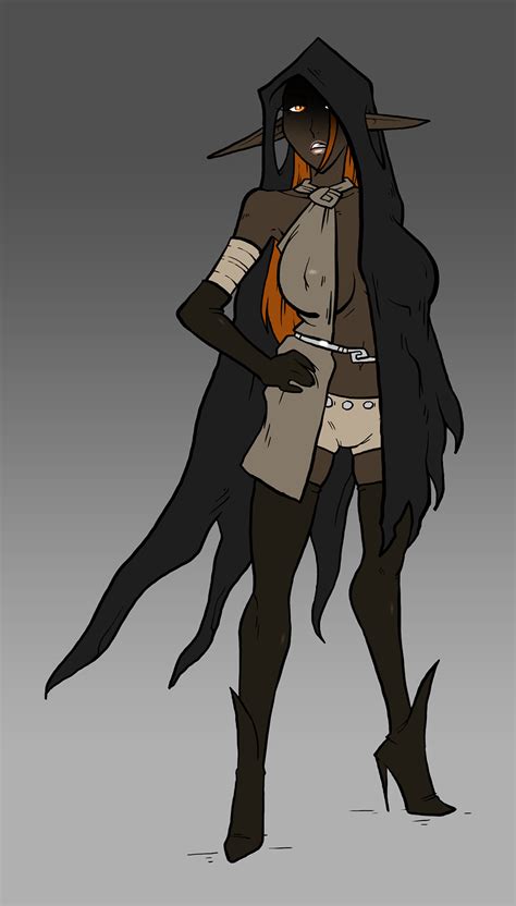 Swegabe Sketches Black Dame W Hood By Sparrow Hentai Foundry