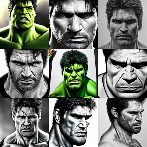 The Incredible Hulk Drawings Face