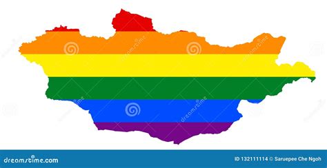 LGBT Flag Map Vector Rainbow Map In Colors Of LGBT Lesbian Gay Bisexual And Transgender