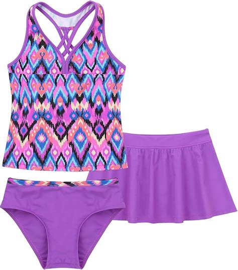 Inlzdz 3 Pcs Maillot De Bain Filles Bikini Combinaison De Natation Sans