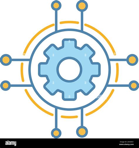 Digitale Einstellungen Farbe Symbol Technologischer Fortschritt Und