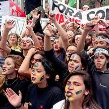 Movimento Caras Pintadas - Caras-pintada deram sopro para o movimento estudantil