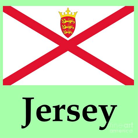 Jersey, England Flag And Name Digital Art by Frederick Holiday - Fine ...