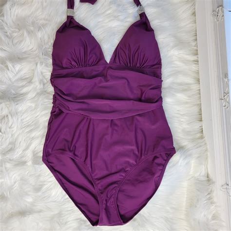 VENUS Swim Venus Goddess Purple Monokini Halter One Piece Bikini