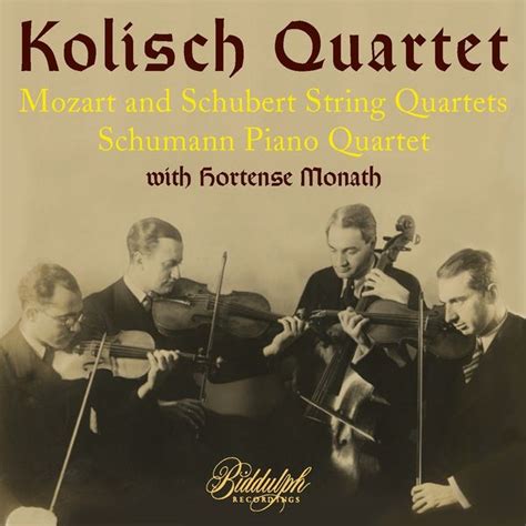 Kolisch Quartet Mozart Schubert Schumann 2 Cds Jpc