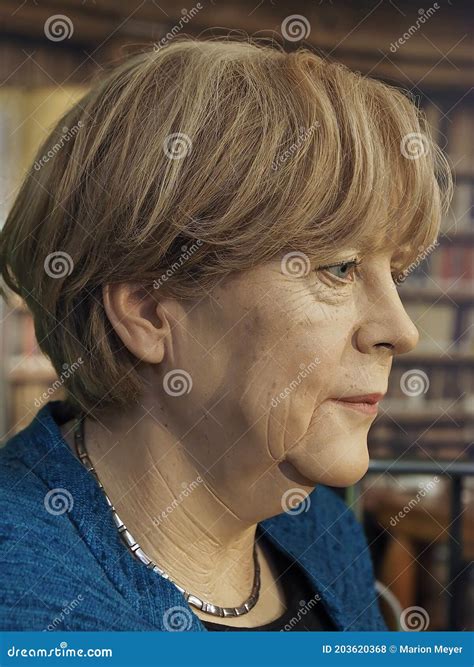 Wax Sculpture Of Angela Merkel Of The Museum Panoptikum In Hamburg