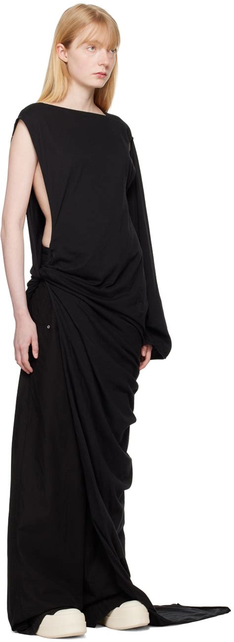 Rick Owens Drkshdw Black Edfu Maxi Dress Rick Owens Drkshdw